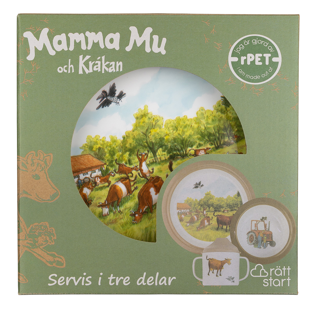 Rätt start Mamma Mu, barneservise, 3-deler