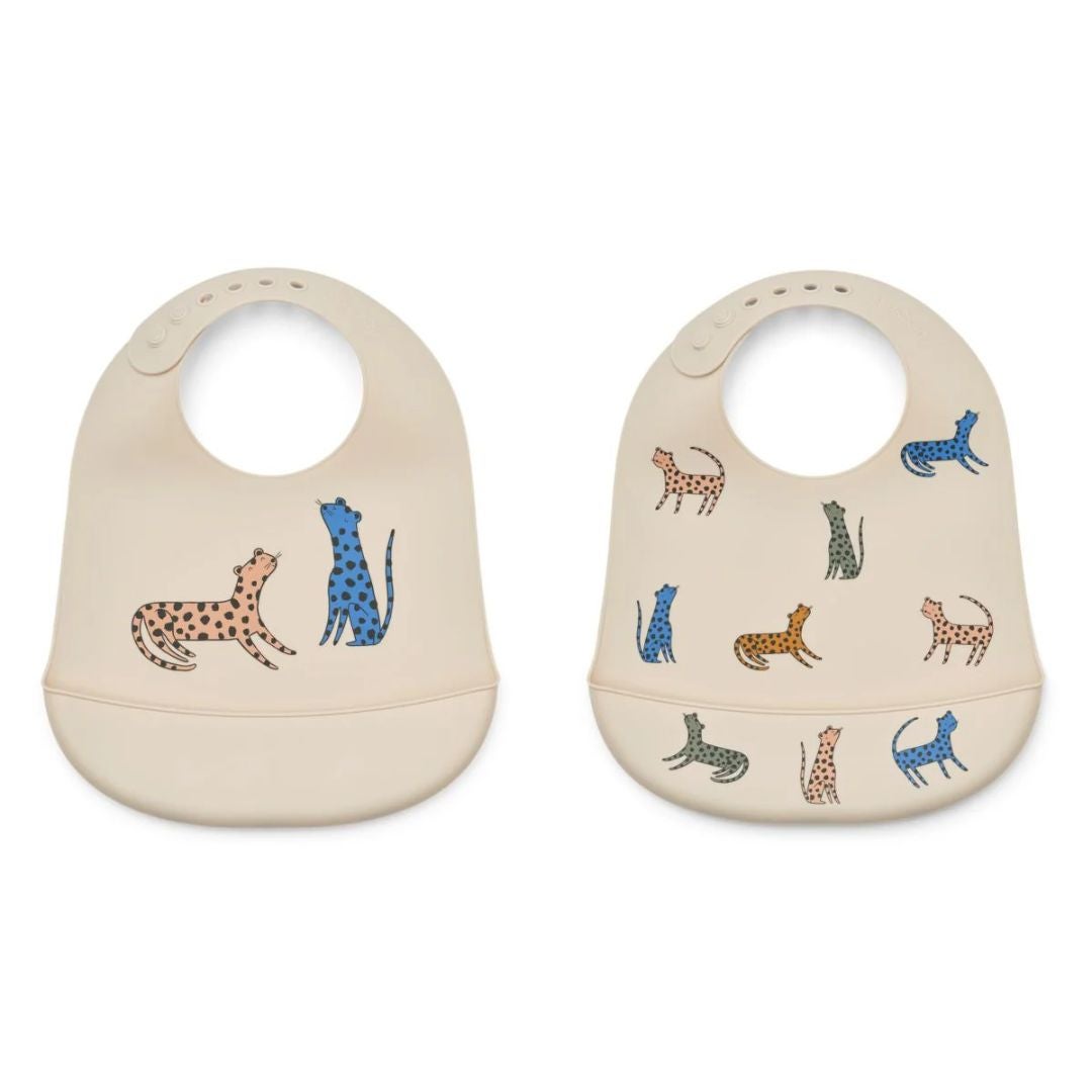 Liewood Tilda silikonsmekke 2-pakning Leopard multi mix