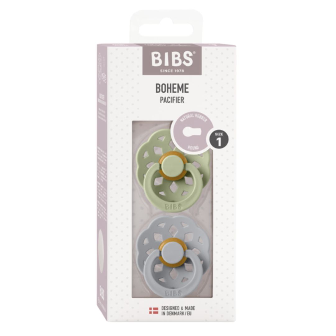 BIBS duk Boheme 2-pk 0-6m Sage/Cloud