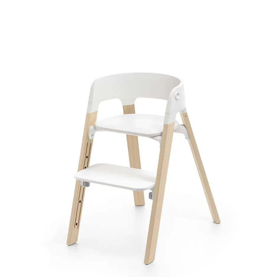 Stokke Steps 3-i-1 barnestol hvit/naturfarget