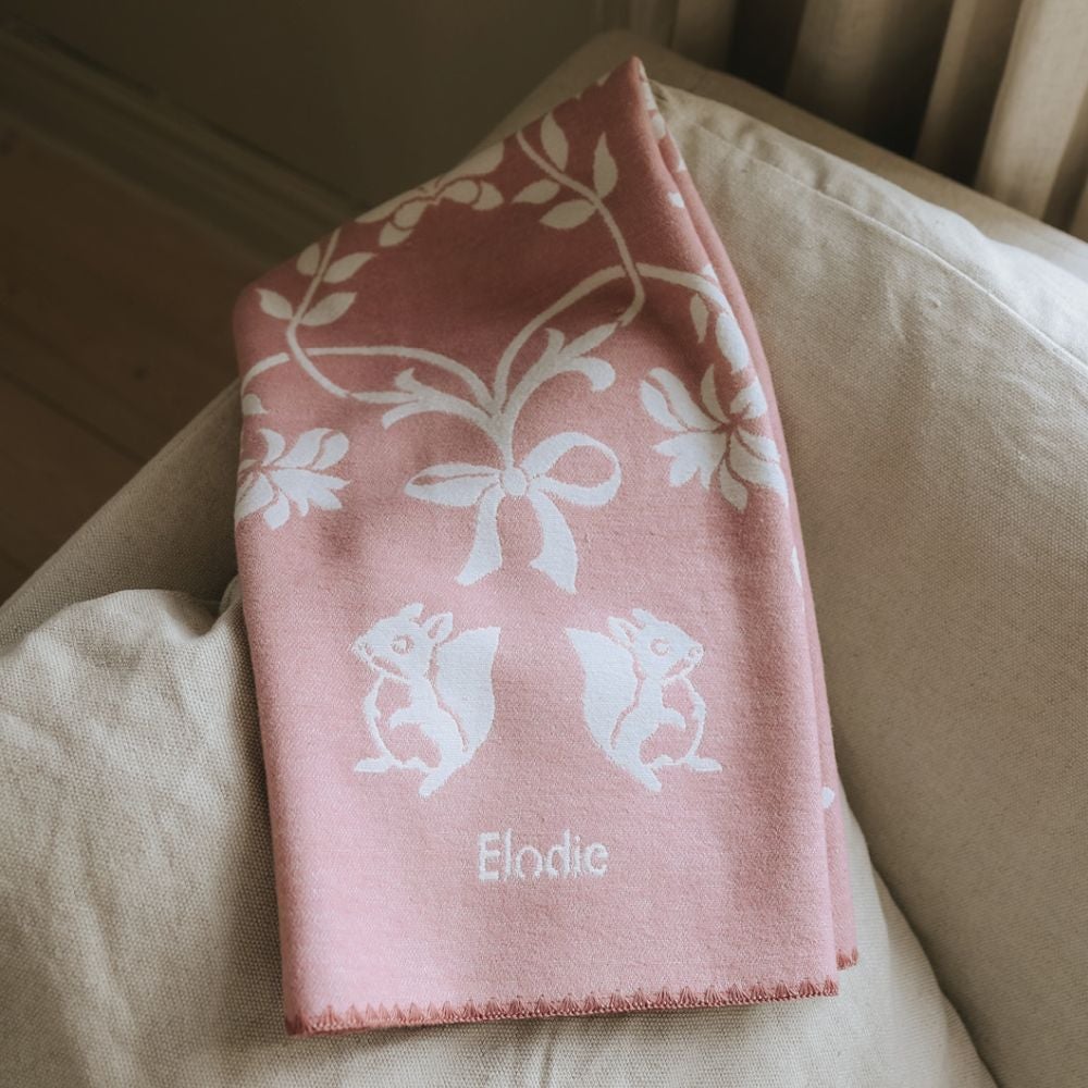 Elodie Details Jacquardpledd Mullberry Pink