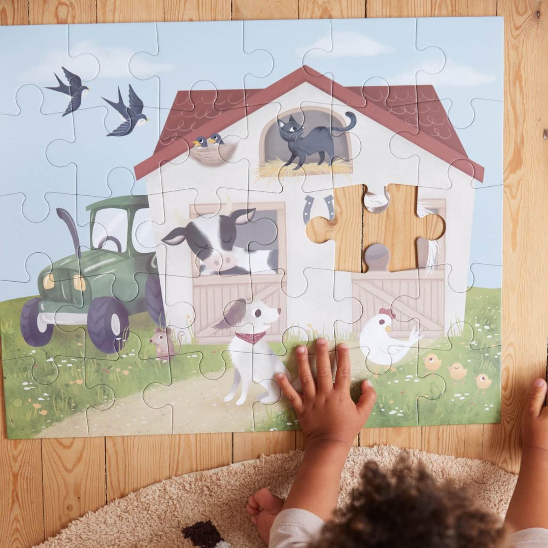 Filibabba Gulvpuslespill med 30 brikker - Magic Farm