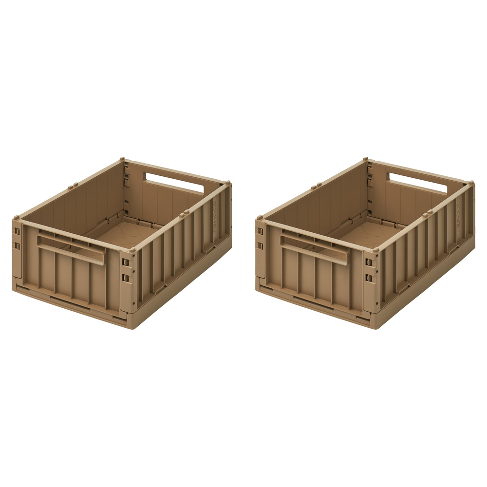 Liewood Weston oppbevaringsboks M 2-pack Oat 3070