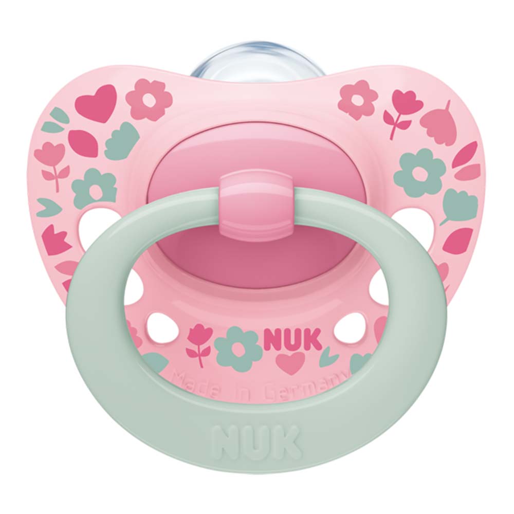 NUK smokk 6-18m Signature Rose/White